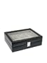 Wolf Designs Men's Heritage 10-Piece Watch Box with Glass Cover 99507 Wolf Designs Men's Heritage 10-Piece Watch Box with Glass Cover 99507