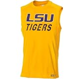 NCAA LSU Tigers Dart Sleeveless T-shirt - Gold (X-Large)