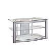 Powell Matte Silver and Glass TV Stand