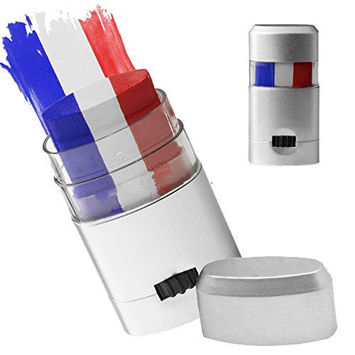 Taffstyle® Fanartikel Schminkstift Fan Make-Up mit Fussball WM & EM Länder Flaggen Style Frankreich