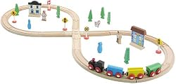 Wooden Figure 8 Train Set, 40 Piece
