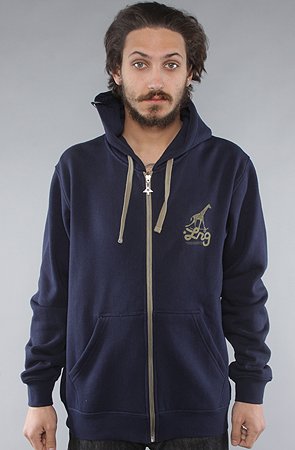 LRG The Team Coach Zip Up Hoody in Navy,Sweatshirts for Men, Large,Navy