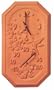 Opus 412 Sunswept 17-3/4"  x 11-1/4" Terra Cotta Hummingbird Clock/Thermometer