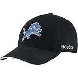 NFL Reebok Detroit Lions Black Domestic Basic Logo Flex Hat
