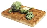 Snow River End Grain Cutting Board with Hardwood Feet