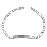 Solid 925 Sterling Silver Engravable Id Bracelet