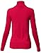 Luna Flower Women's Rib Knit Turtle Neck Long Sleeve Sharkbite Uneven Hem Tops