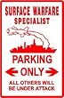 SURFACE WARFARE SPECIALIST missile sign