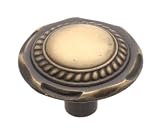 Amerock BP776-AE Classic Accesnts Knob Carriage Antique Brass, 1-1/4-Inch Diameter
