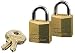 Master Lock 120T Solid Brass Padlocks, 3/4-Inch, 2-Pack