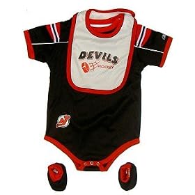 nj devils apparel newborn baby creeper bib booties