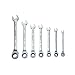 Crescent FRR7 7 Piece 5/16-Inch to 3/4-Inch 72 Tooth Reversible Ratcheting Combination Wrench Set