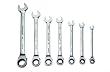 Crescent FRR7 7 Piece 5/16-Inch to 3/4-Inch 72 Tooth Reversible Ratcheting Combination Wrench Set