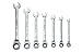 Crescent FRR7 7 Piece 5/16-Inch to 3/4-Inch 72 Tooth Reversible Ratcheting Combination Wrench Set