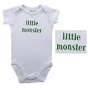 Baby-Says Bodysuit - Little Monster, 0-3 months