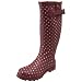 Chooka Women's Posh Dots Rain Boot, Berry, 10 M US