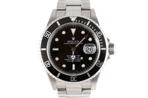 Rolex Mens Stainless Steel Submariner Black Dial - New Style