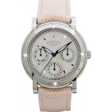 Rotary Rls002407 Rocks Four Diamonds Pink Leather Strap Watch - Amazon UK