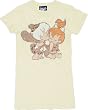 Junk Food Flinstones Pebbles Bam Bam Juniors Cream T-shirt Tee