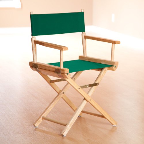 Newport 18 Inch Hunter Canvas Directors Chair - Natural Frame On Sale