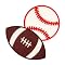 BASEBALL football kids BATH tub SHOWER APPLIQUES NEW