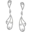 14K White Gold Diamond Earrings - 1.20 Ct.