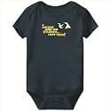Baby Bodysuit Black " If Aikido harms your studies... leave them! " Sports 6 - 9 Months