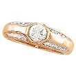 14K Rose Gold Diamond Engagement Ring - 0.95 Ct.