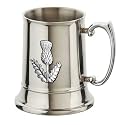 Scottish Thistle Stainless Steel and English Pewter Tankard