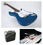  : Crescent 39" Blue Electric Guitar with Accessories and 10 watt AMP