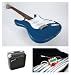 Musical Instruments : Crescent 39" Blue Electric Guitar with Accessories and 10 watt AMP