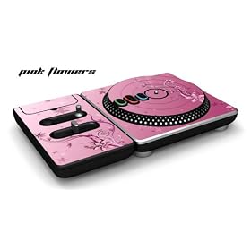 New DJ Hero Turntable Controller Protective Skin, Fits Nintendo Wii, Xbox 360 & Playstation 3 – Pink Flowers