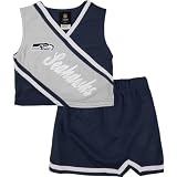 NFL Seattle Seahawks Preschool Girls Two-Piece Sleeveless Cheerleader Set - Steel Blue/Silver (4) at Amazon.com