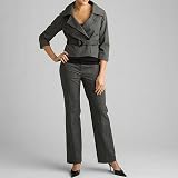 Larry Levine 4-Button Belted Pantsuit