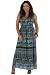 Grey & Blue Print Maxi Dress
