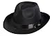 Black Satin Fedora Hat