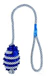 Trixie 34963 Rugbyball, phosphoreszierendes Seil 9 cm/40 cm