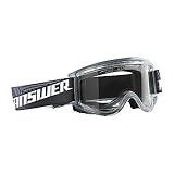 Answer Racing Standard Youth Off-Road/Dirt Bike Motorcycle Goggles w/ Free B&F Heart Sticker Bundle Eyewear - Clear / One Size