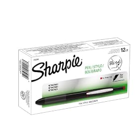 Sharpie Pen Retractable Fine Point Pen, 12 Red Ink Pens (1753180)