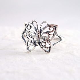 Click here to buy Sterling Silver Butterfly Ring by Sosi B..