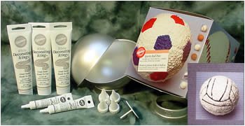 Volleyball Cakes - Supreme Cake Decorating Kit (11 pcs) by Wilton