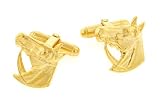 Horse head cufflinks with presentation box. Made in the USA