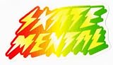 Skate Mental Rasta Skateboard Sticker in Red Gold & Green