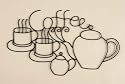 Black Wrought Iron Coffee Wall Art Decor Plaque