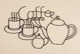 Black Wrought Iron Coffee Wall Art Decor Plaque