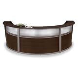 Marque Curved Reception Station with Plexi Panel Maple Finish