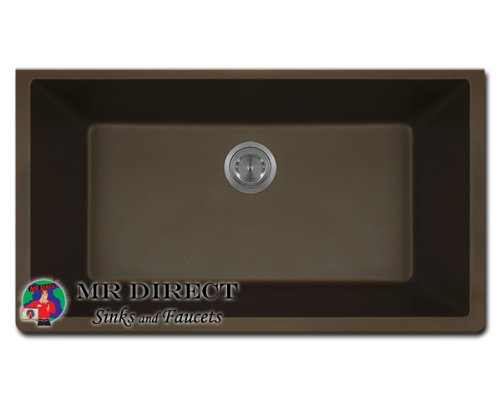 Mocha Granite/Quartz Composite Undermount Kitchen Sink