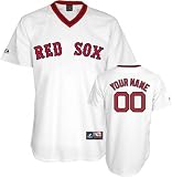 MLB Men's Boston Red Sox Authentic Jersey Personalized (White, 44/Large)