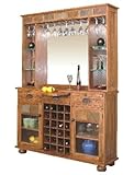 Rustic Oak Server And Back Bar