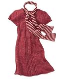 Hannah Montana Girls Cable Knit Sweater Dress With Scarf